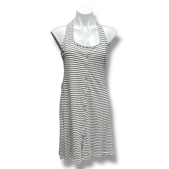 Threads 4 Thought Shirt Dress Tank Women L Striped Maxi Racerback Organic Beachy - Picture 1 of 11